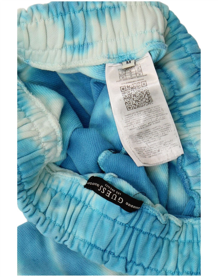 Guess Short de Sport Homme Bleu Moyen Tie Dye Coton