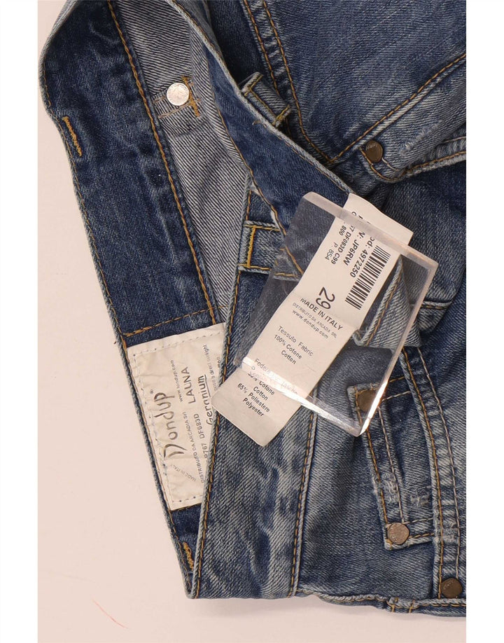Dondup Short en Jean Taille Haute Femme W29 Bleu Moyen Coton