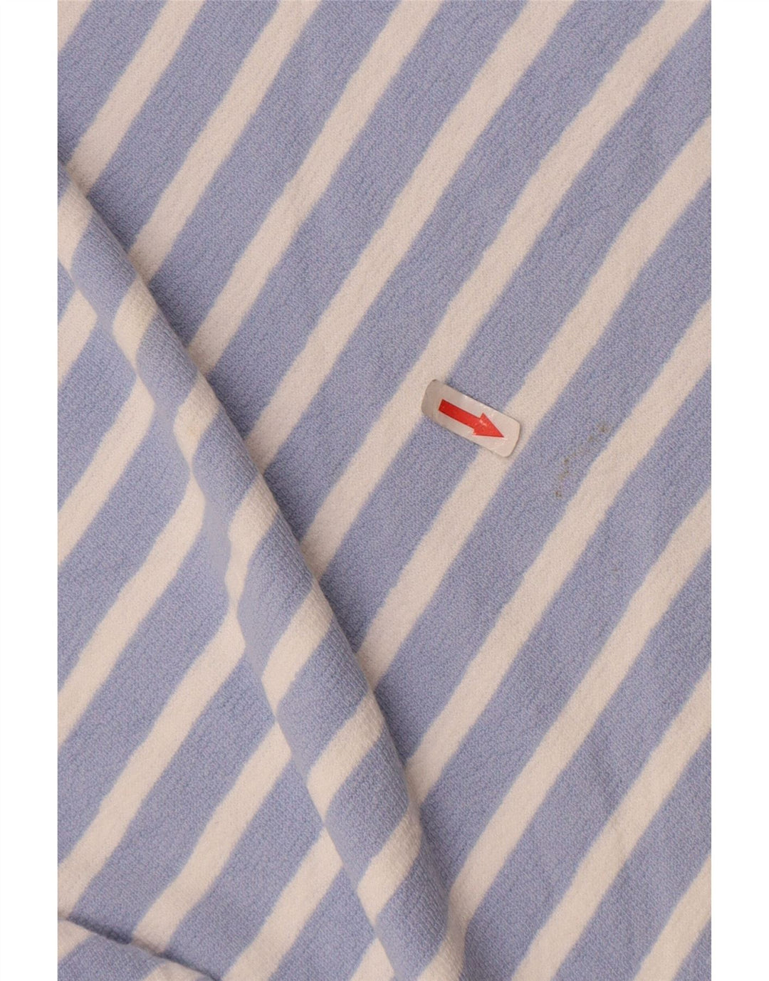 Marks & Spencer Haut à manches longues pour femme UK 46 Grand coton rayé bleu
