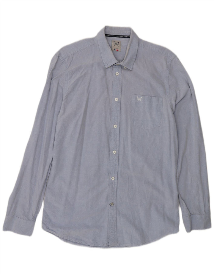 Crew Clothing Chemise Homme Large Bleu Coton