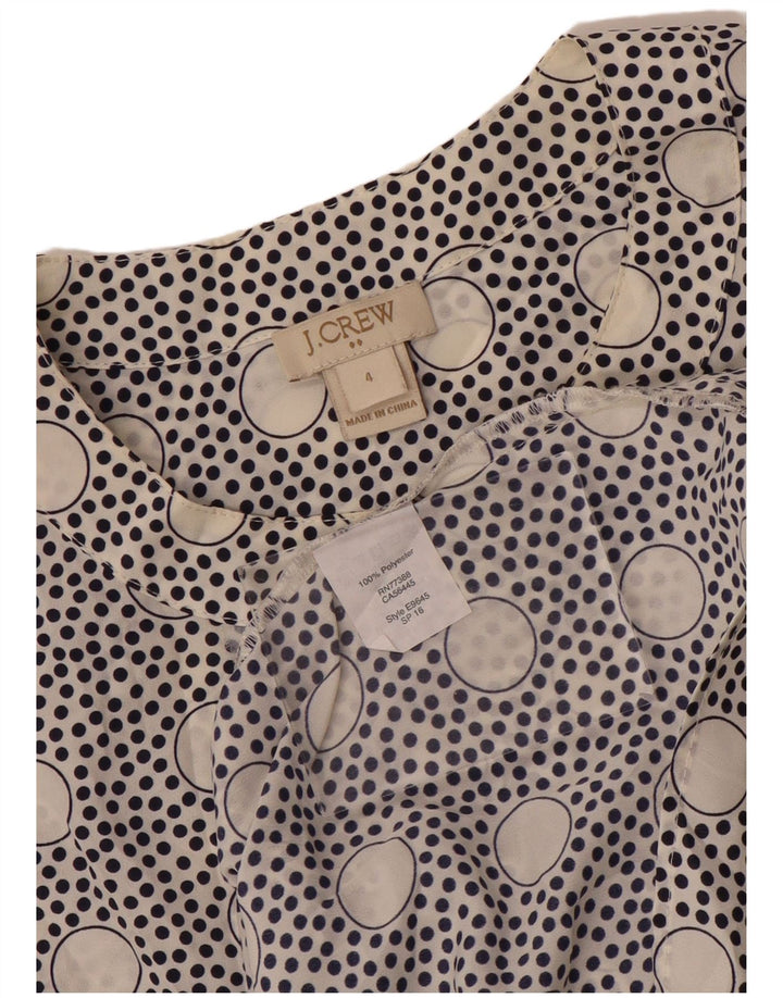 J. CREW Chemisier sans manches pour femme US 4 Petit pois blanc Polyester