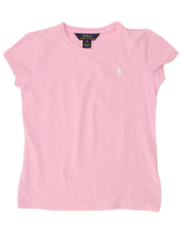 Polo Ralph Lauren T-Shirt Fille 8-9 ans Rose Moyen Coton