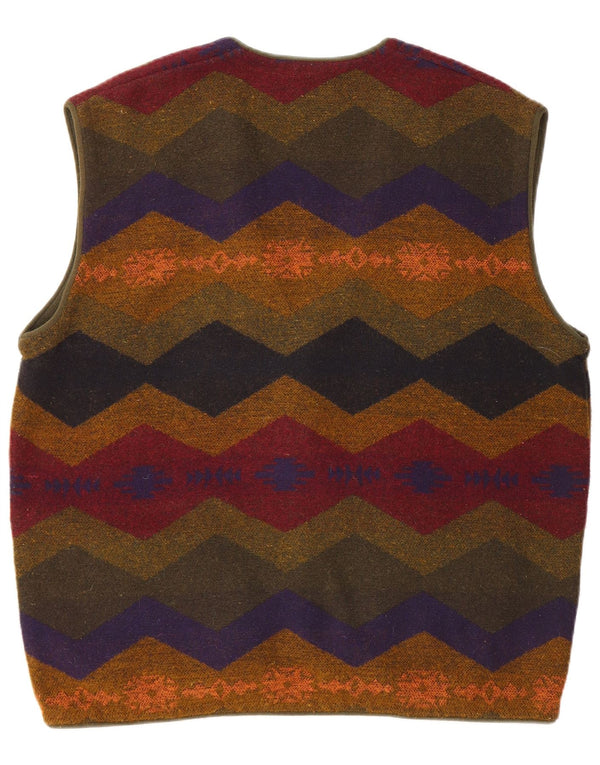 ALLISON WINGATE Pull Cardigan Homme Large Multicolore Fair Isle