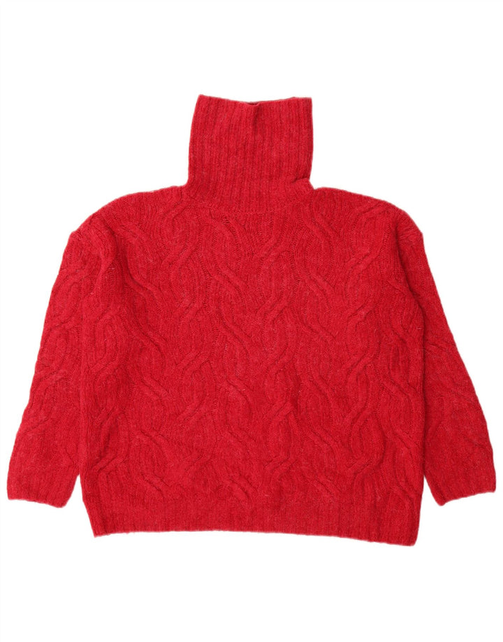 Marks & Spencer Pull surdimensionné à col roulé pour femme UK 10 Petit Rose