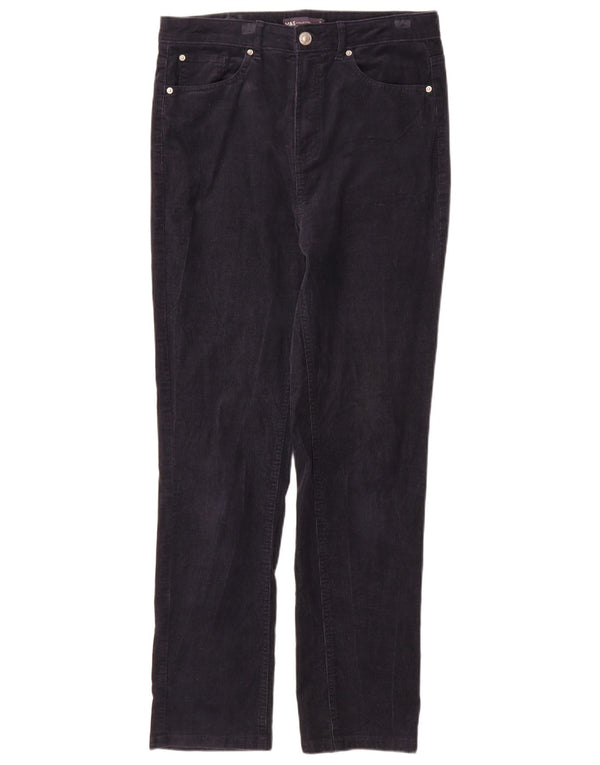 Marks & Spencer Pantalon en velours côtelé pour femme UK 12 Medium W30 L30 Bleu marine