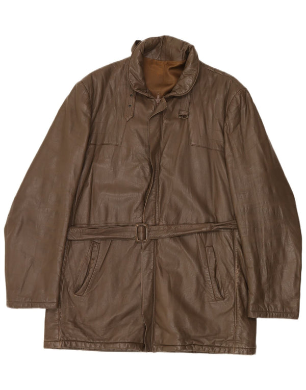 Veste en cuir homme vintage IT 52 XL Cuir marron