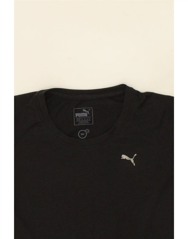PUMA Womens T-Shirt Top UK 8 Small Black Vintage Puma and Second-Hand Puma from Messina Hembry 
