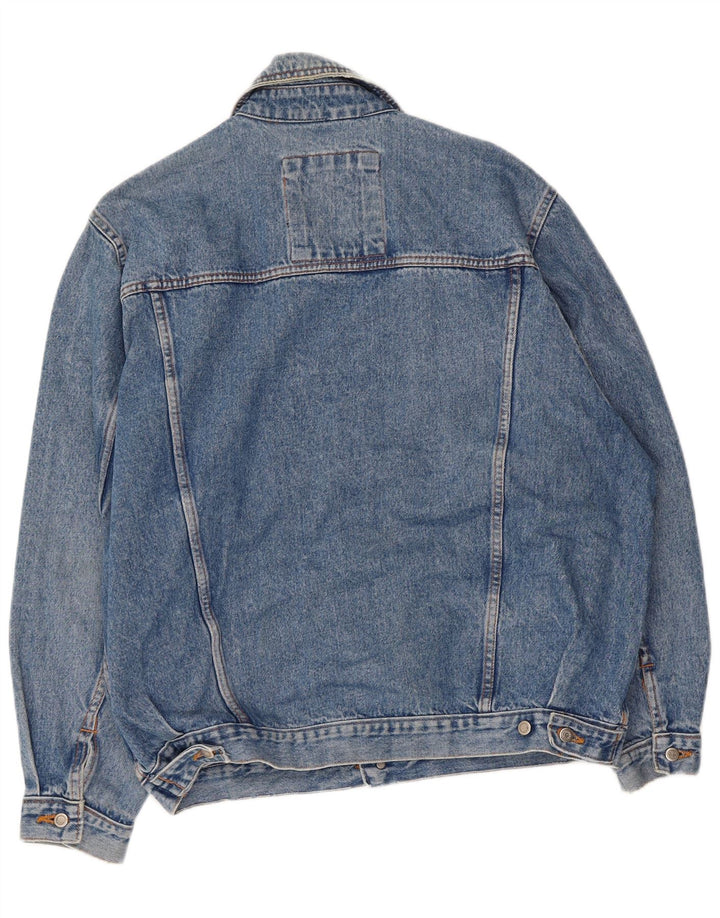 Off Limits Veste en jean pour homme UK 40 Large Bleu Coton