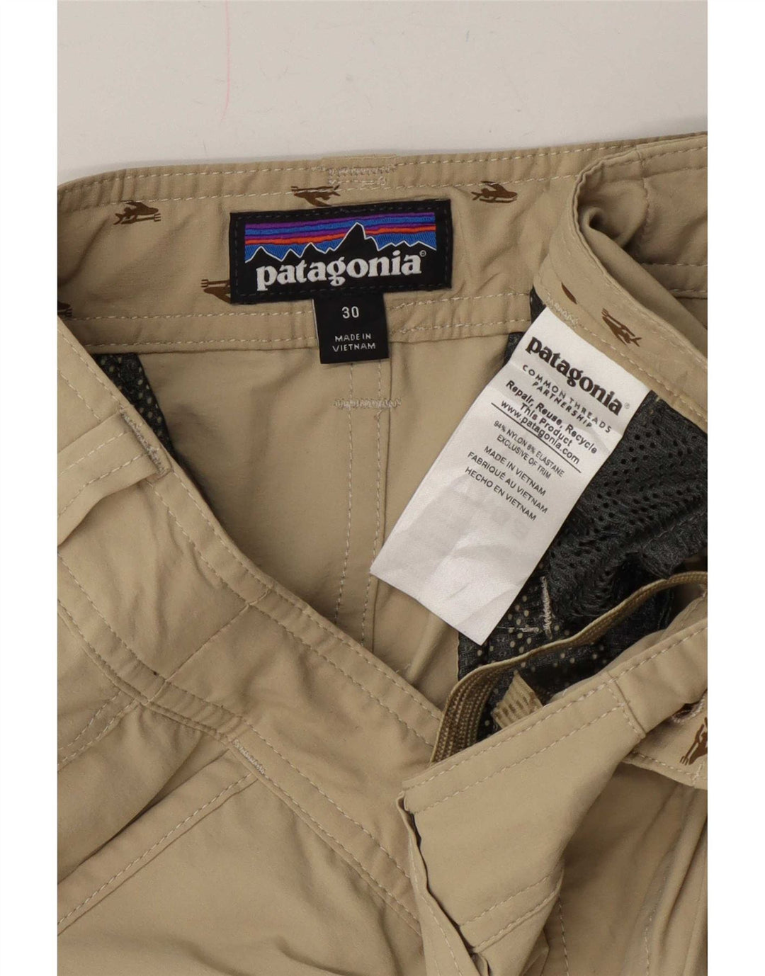 Patagonia Short Chino W30 Homme Beige Moyen Nylon