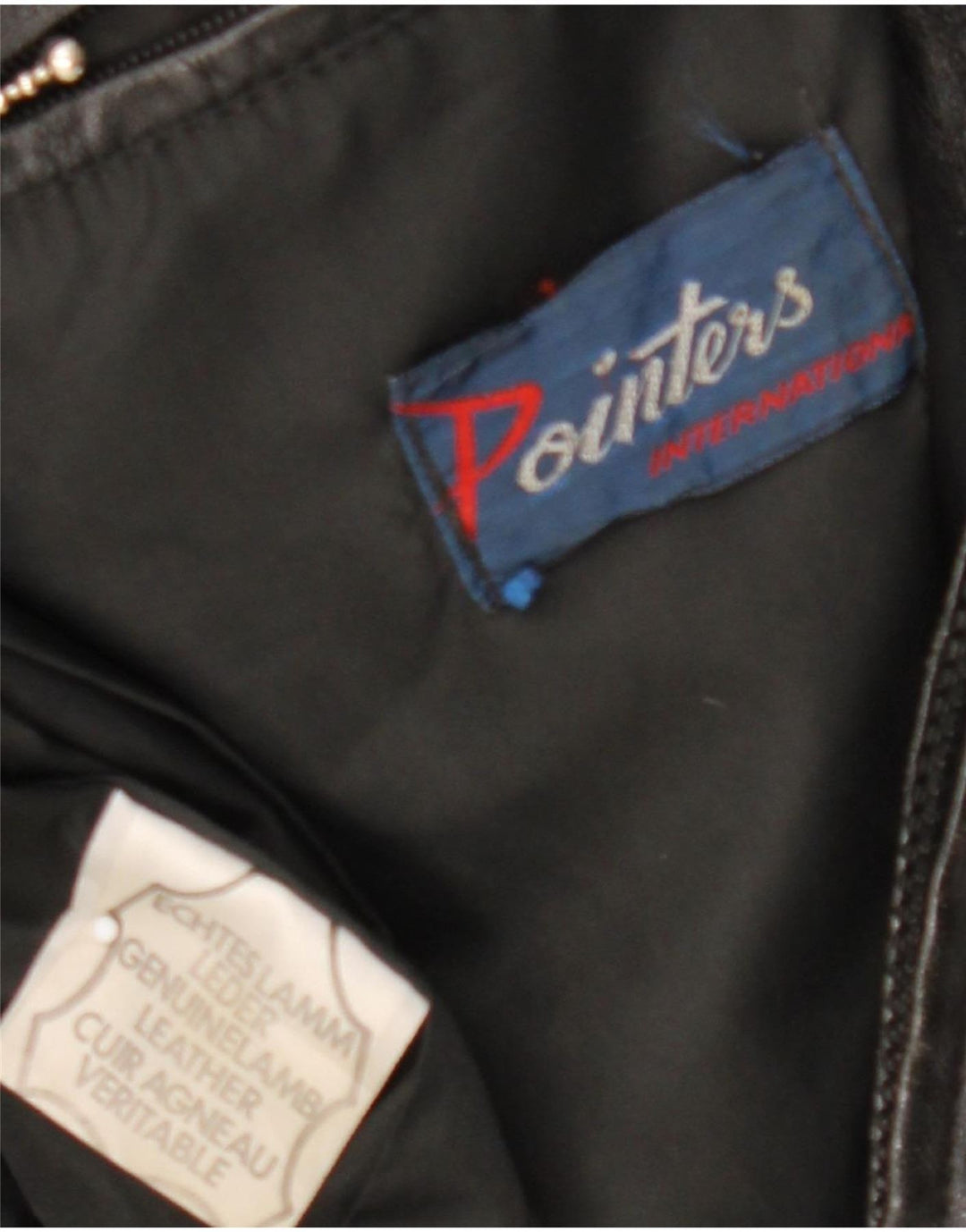 Pointers Veste en cuir bomber pour homme UK 36 Petit cuir noir