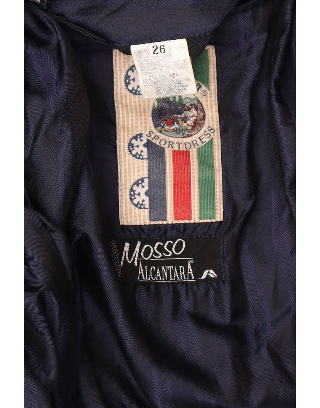 VINTAGE Veste Bomber Homme UK 42 XL Bleu Marine Polyester