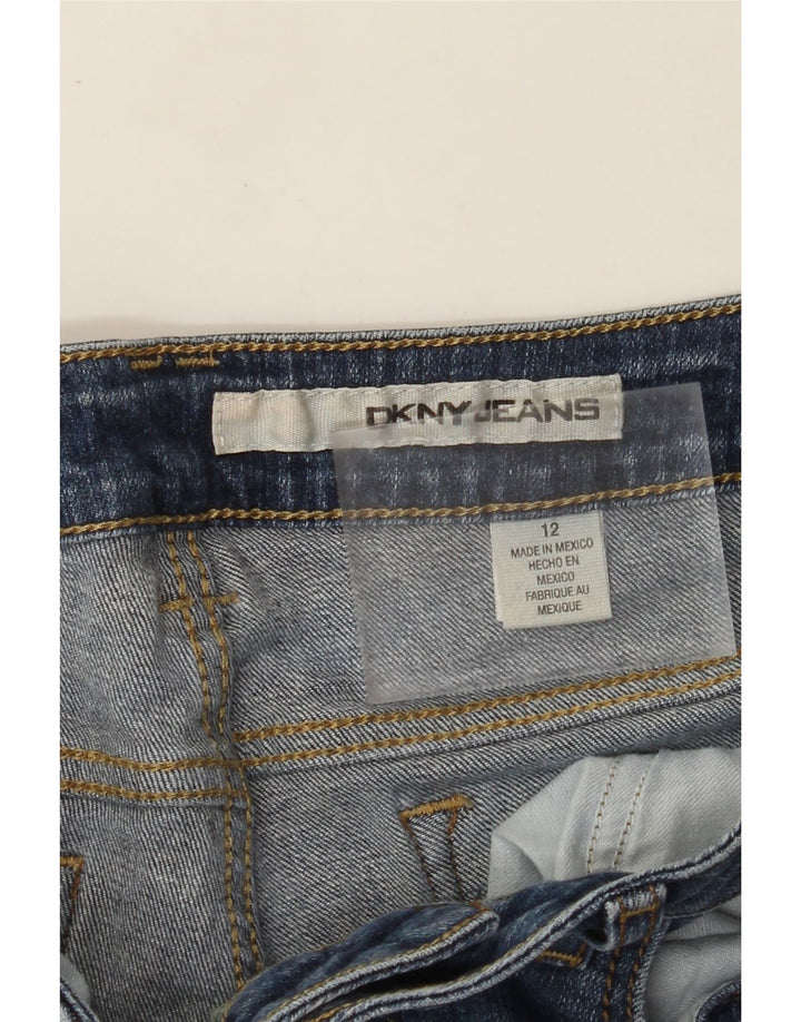 DKNY Short en jean pour femme US 12 Large W32 Bleu Coton