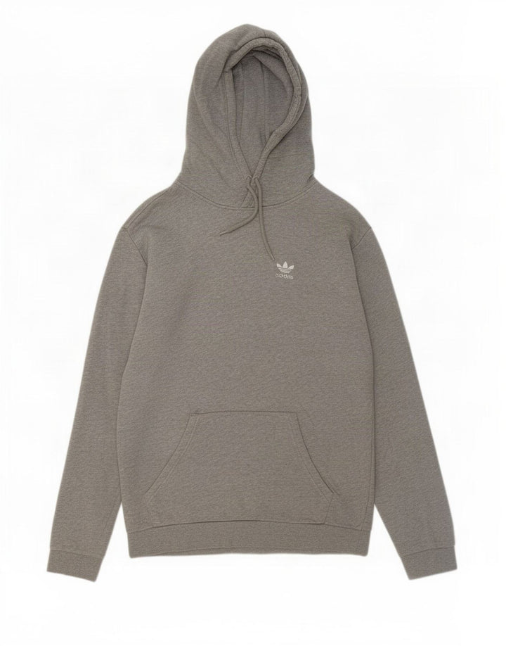 Adidas Pull à capuche pour homme en coton gris moyen