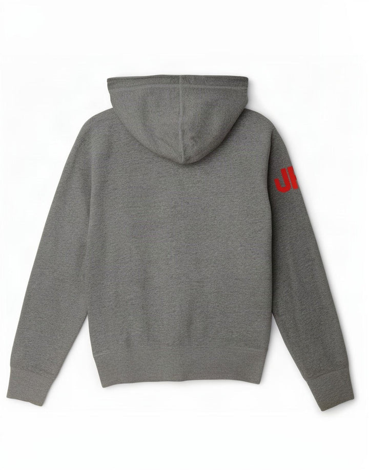 Superdry Sweat à Capuche Graphique Zippé Homme Gris Moyen Coton