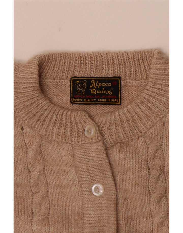 Alpaga Quitex Cardigan pour femme UK 12 Beige moyen