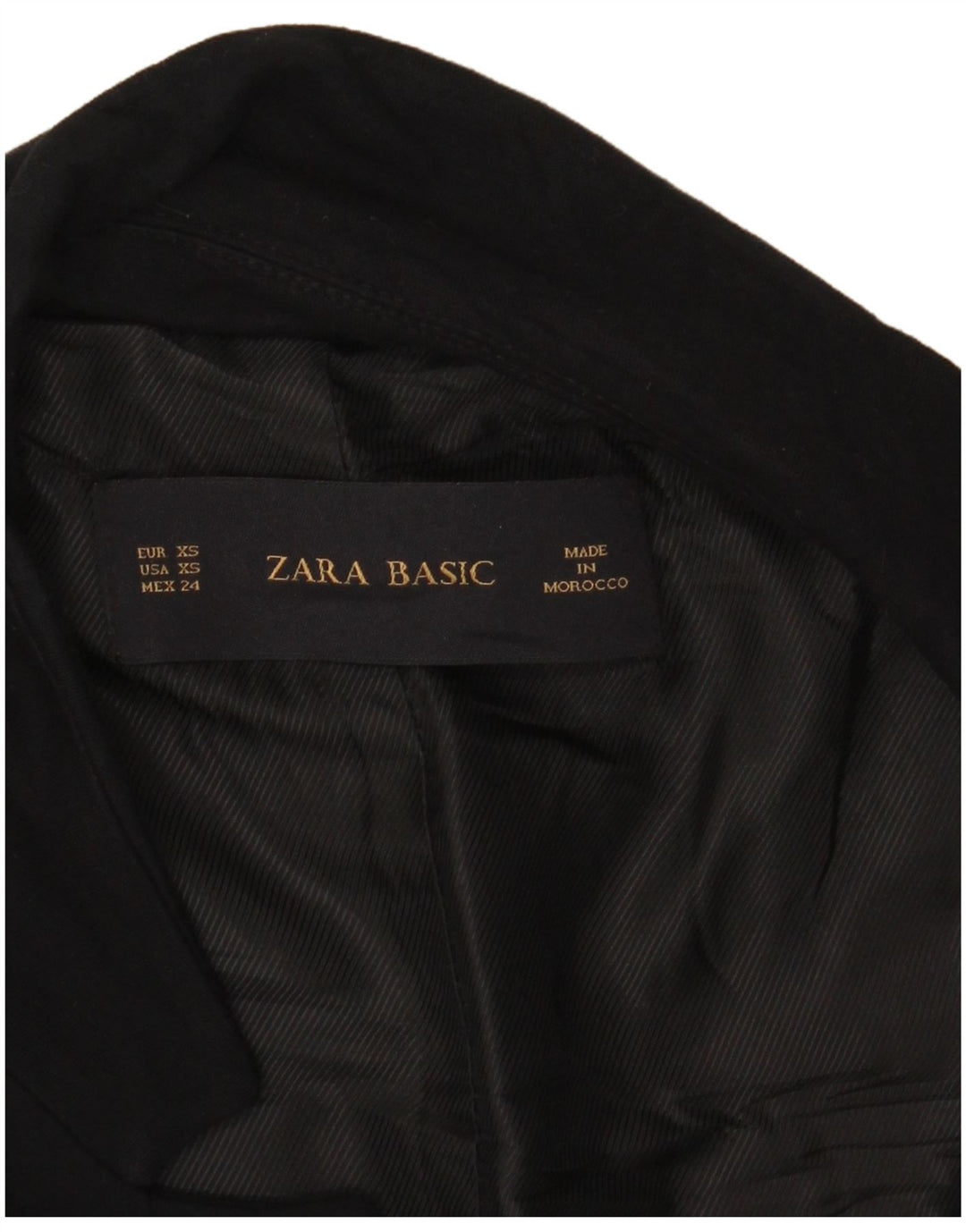 Zara Veste blazer surdimensionnée ouverte pour femme UK 6 XS Noir