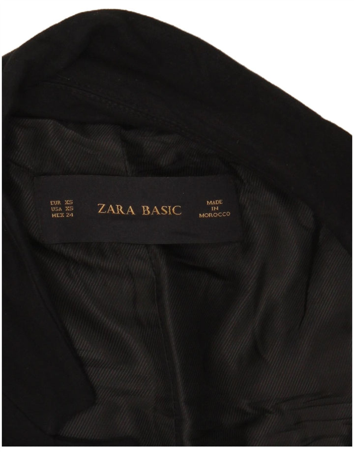 Zara Veste blazer surdimensionnée ouverte pour femme UK 6 XS Noir