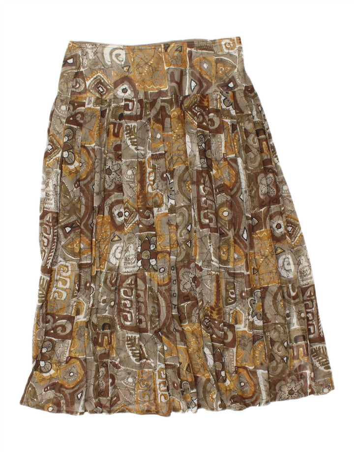 jupe plissée femme vintage W30 Patchwork brun moyen
