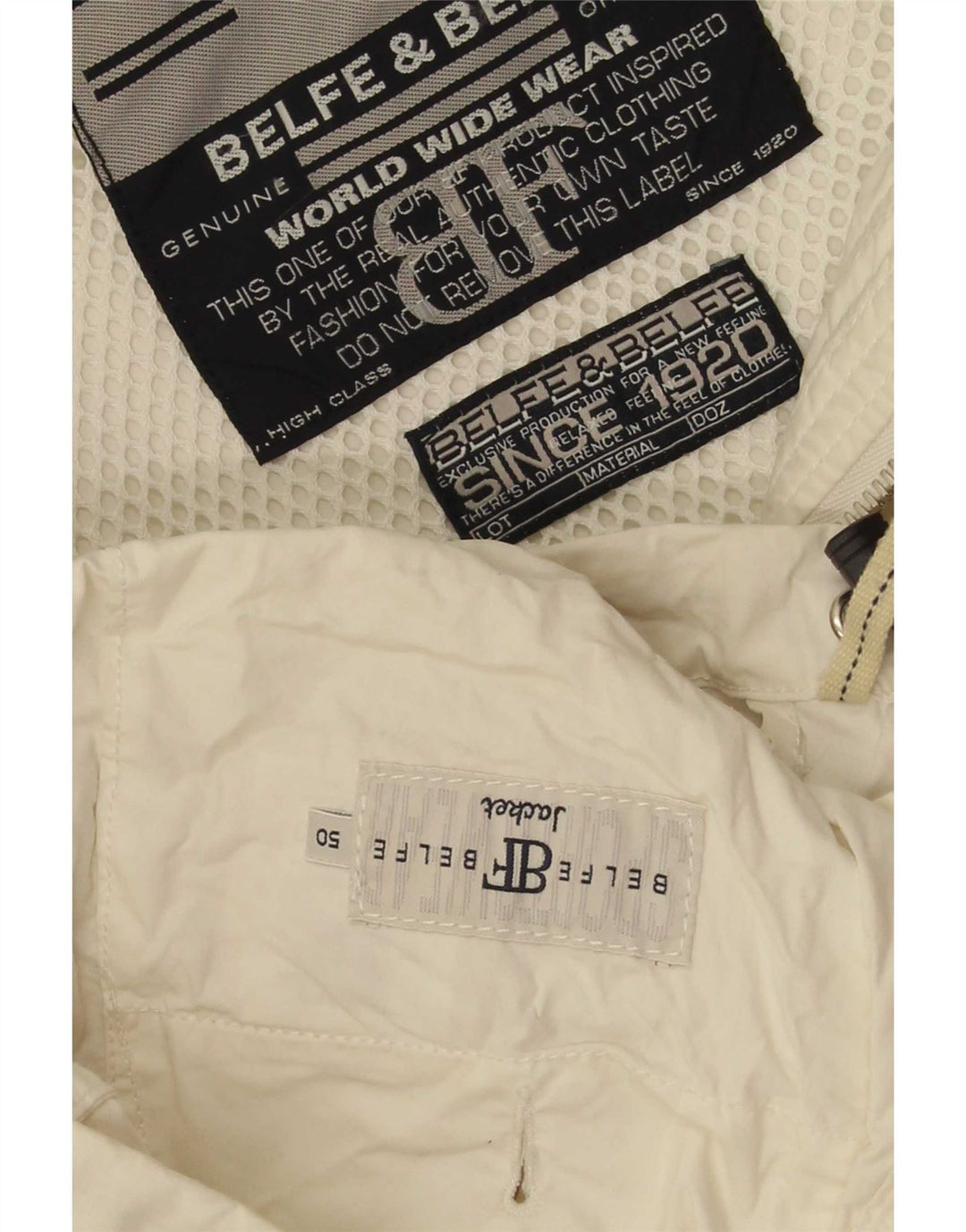 Belfe & Mens Veste De Pluie IT 50 Large Blanc