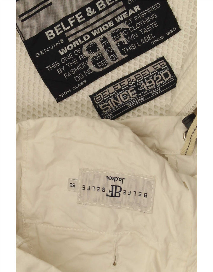 Belfe & Mens Veste De Pluie IT 50 Large Blanc