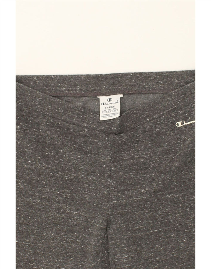 CHAMPION Womens Leggings UK 14 Large Grey Flecked Vintage Champion and Second-Hand Champion from Messina Hembry 