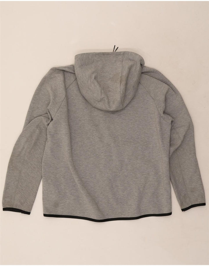 Nike Pull à capuche zippé pour homme Grand coton gris