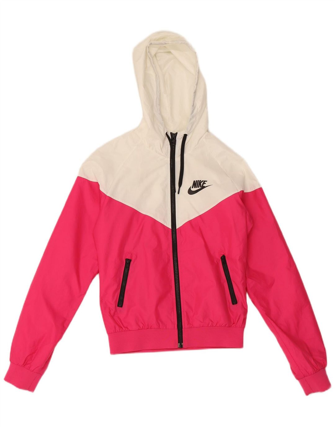 Nike Veste de pluie à capuche pour femme UK 10 Petit Rose Colorblock Polyester