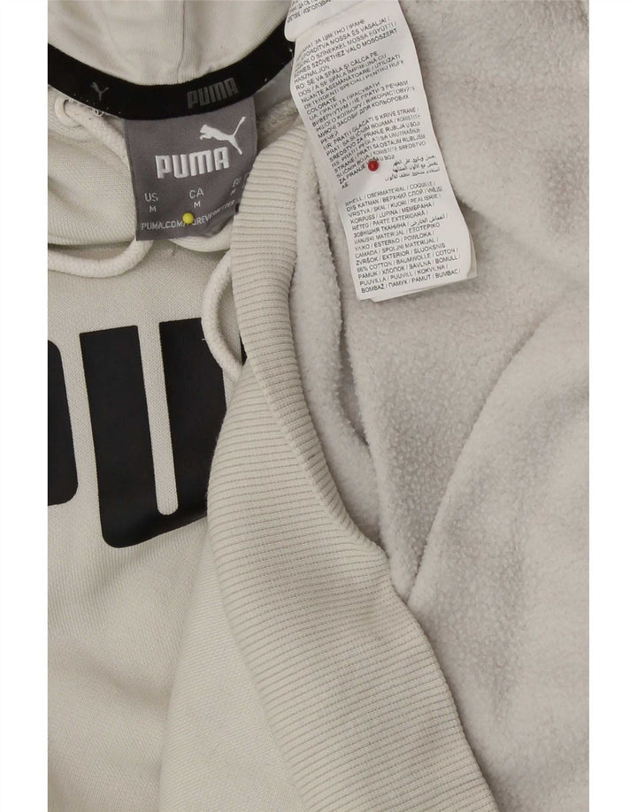 Puma Pull à Capuche Graphique Homme Beige Moyen Coton