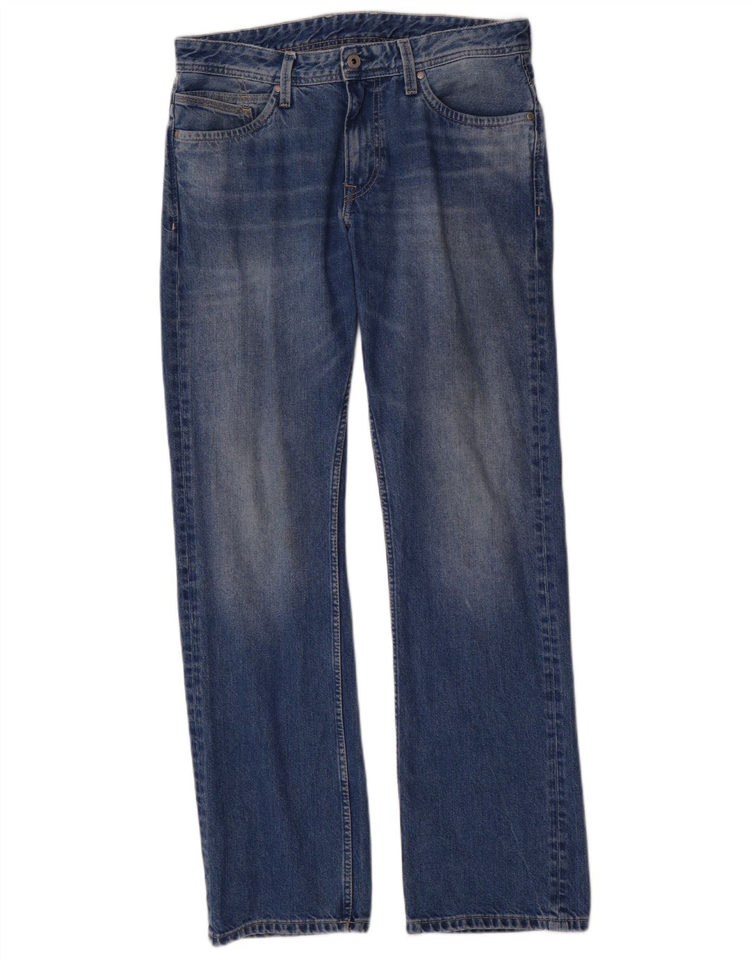 PEPE JEANS Jean droit femme W32 L34 bleu coton