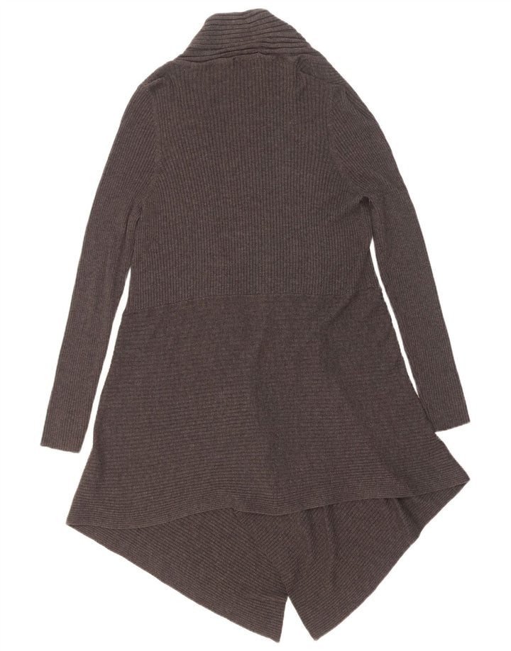 Marks & Spencer Pull cardigan ouvert asymétrique pour femme UK 8 Small Gris