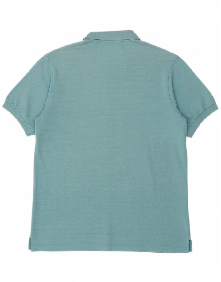 LACOSTE Mens Polo Shirt Size 5 Large Blue Cotton