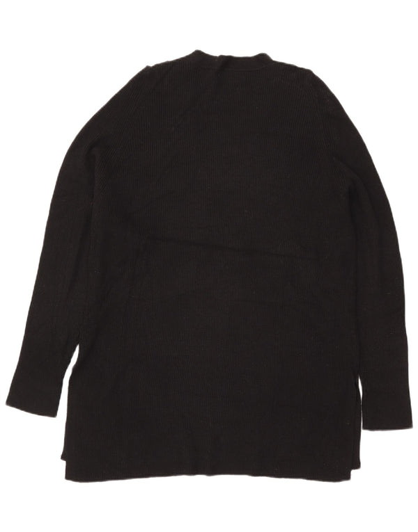 Marks & Spencer Pull long à col en V pour femme UK 16 Large Noir