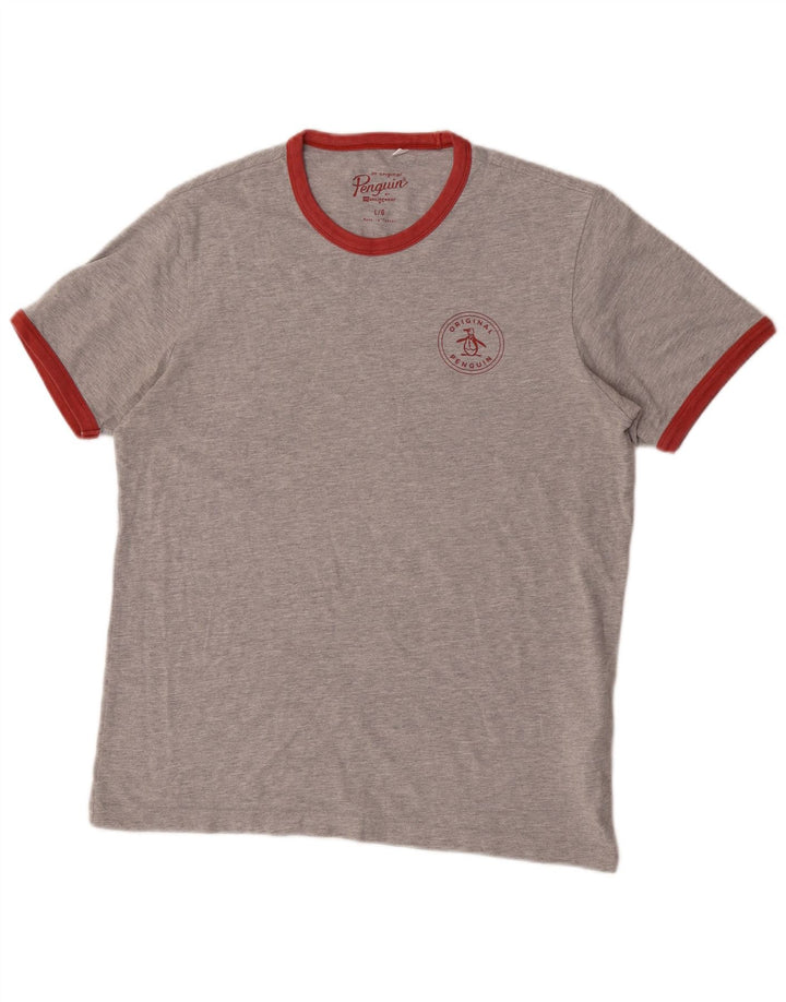 Penguin T-Shirt Homme Haut Large Gris Coton