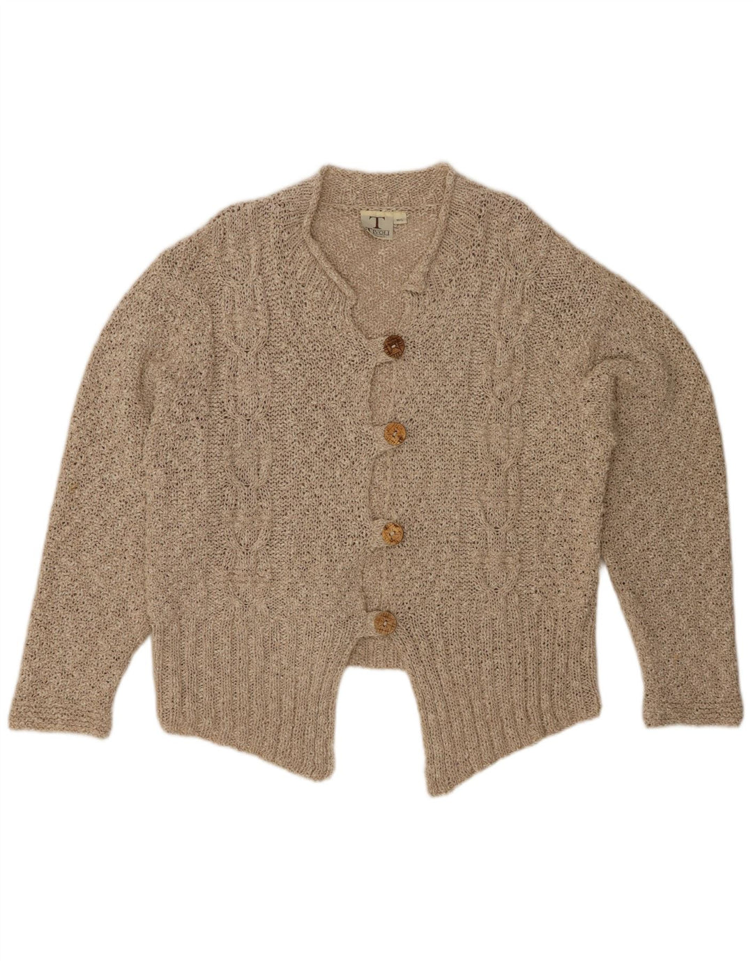 Tivoli Cardigan surdimensionné pour femme UK 14 Lin beige moyen