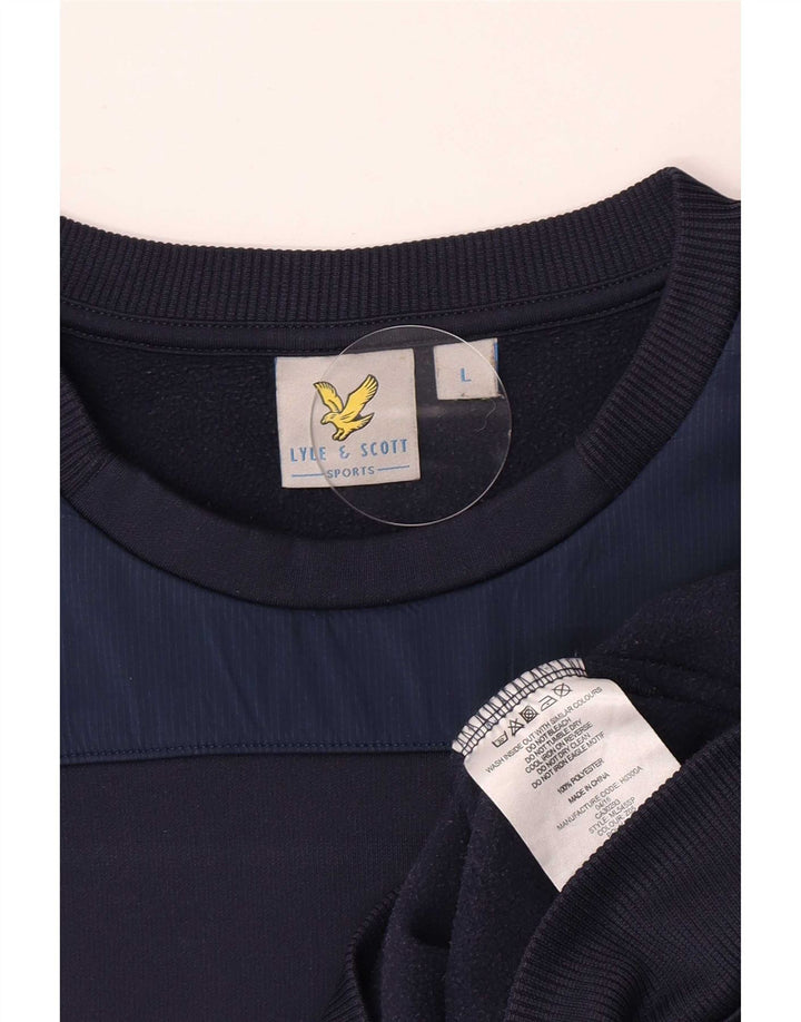 Lyle & Scott Sweat-shirt pour homme en polyester bleu marine Taille L