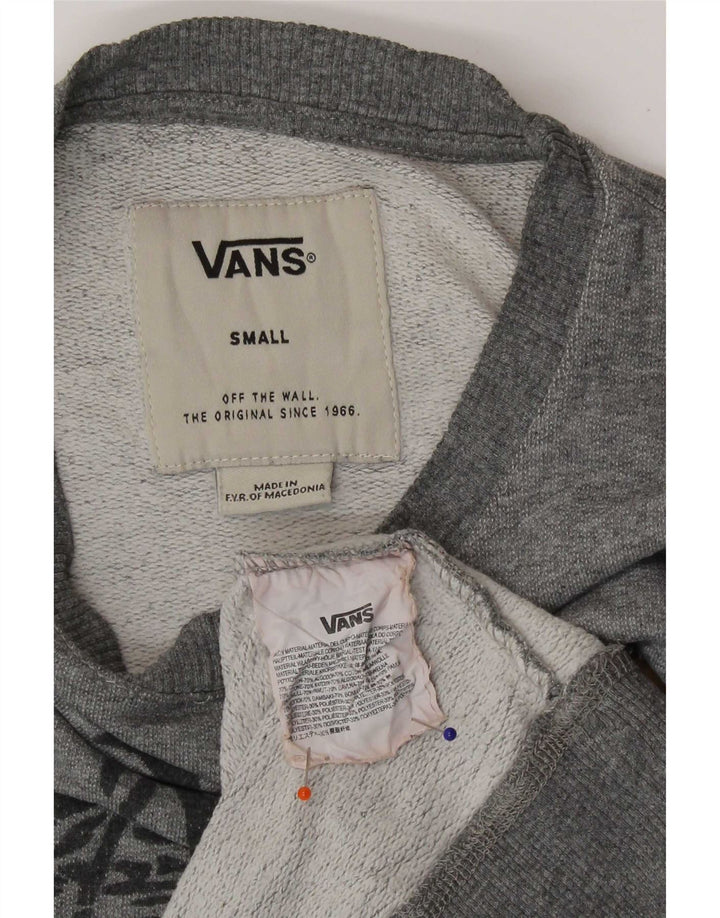 Vans Sweat-shirt graphique pour hommes, petit, gris, coton