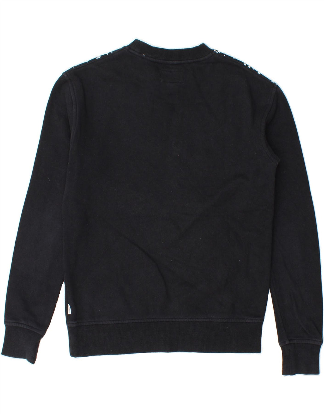 CONVERSE Womens Abstract Pattern Sweatshirt Jumper UK 6 XS Black Cotton Vintage Converse and Second-Hand Converse from Messina Hembry 