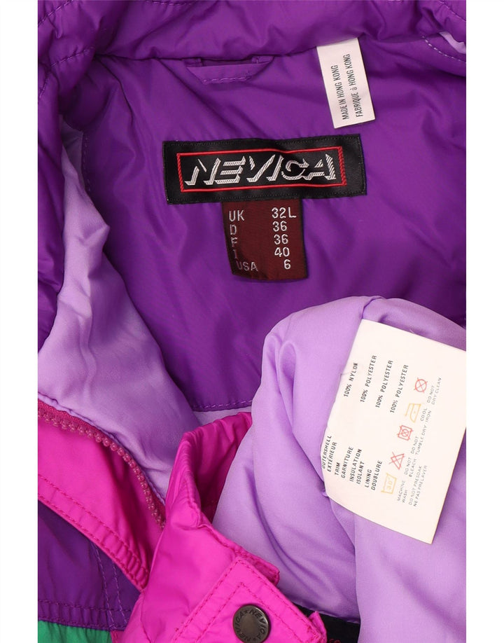 Nevica Veste de ski à capuche pour femme US 6 Medium Pink Colourblock Nylon