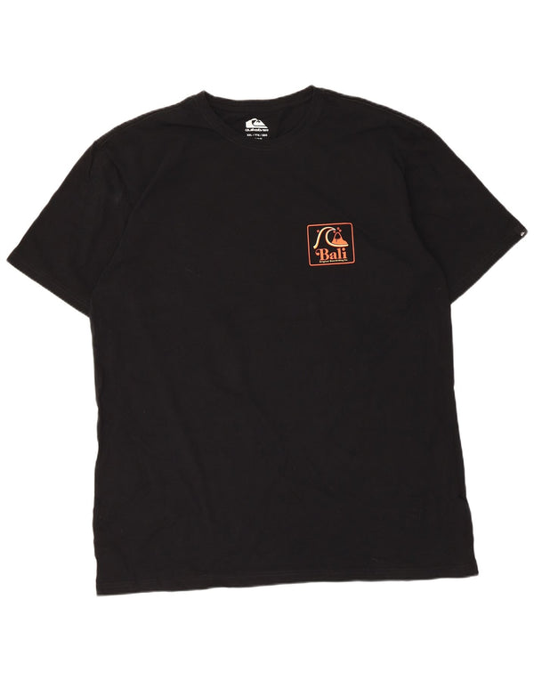 Quiksilver T-Shirt graphique coupe régulière pour hommes, haut 2XL en coton noir