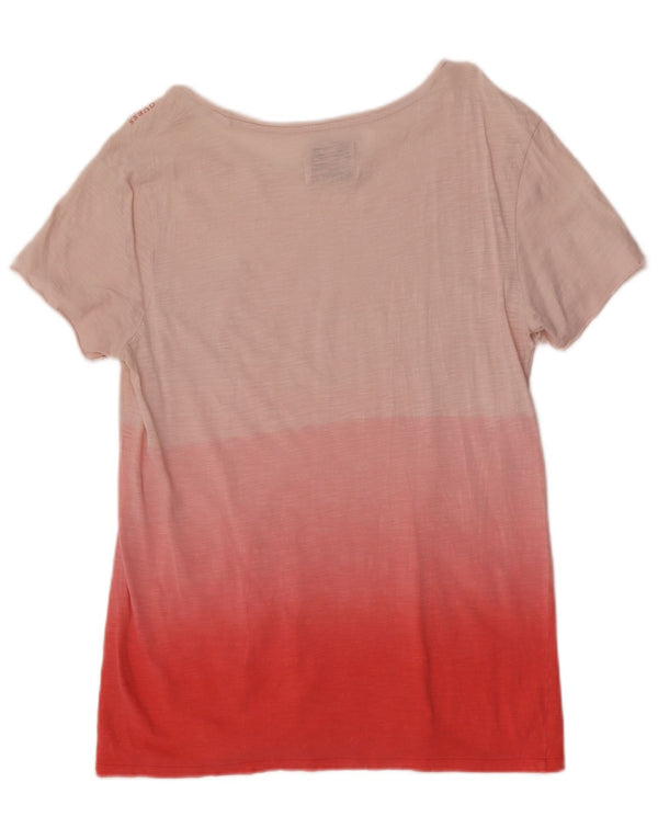 Guess T-Shirt Homme Top UK 36 XS Rose Colorblock Coton