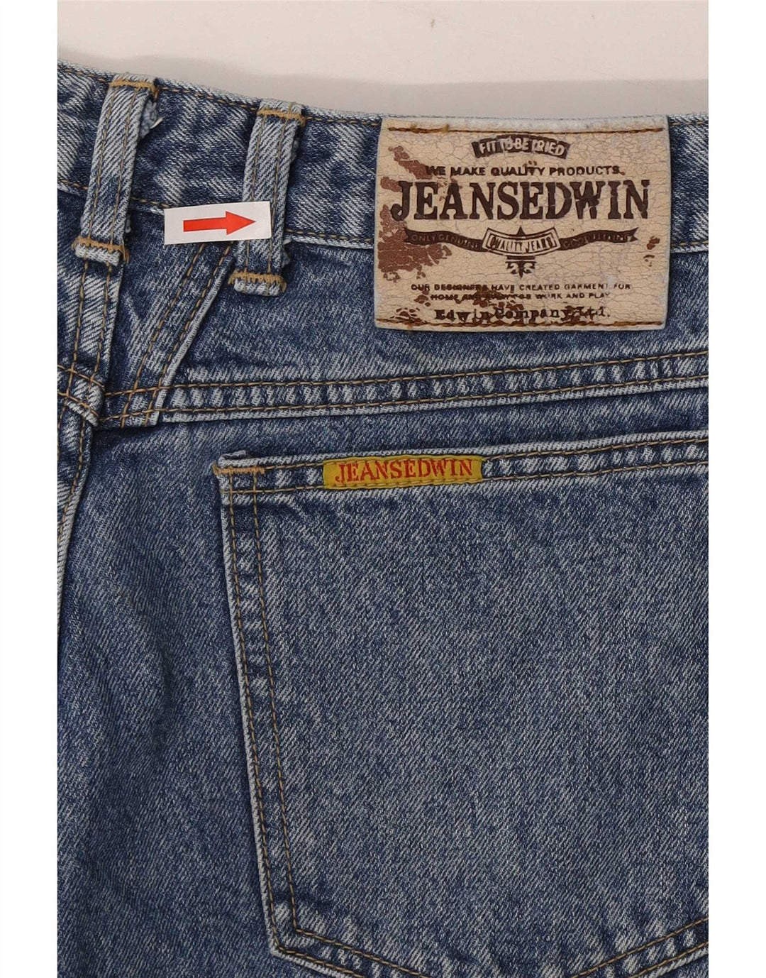 Edwin Jean fuselé taille haute pour femme W32 L30 Bleu coton