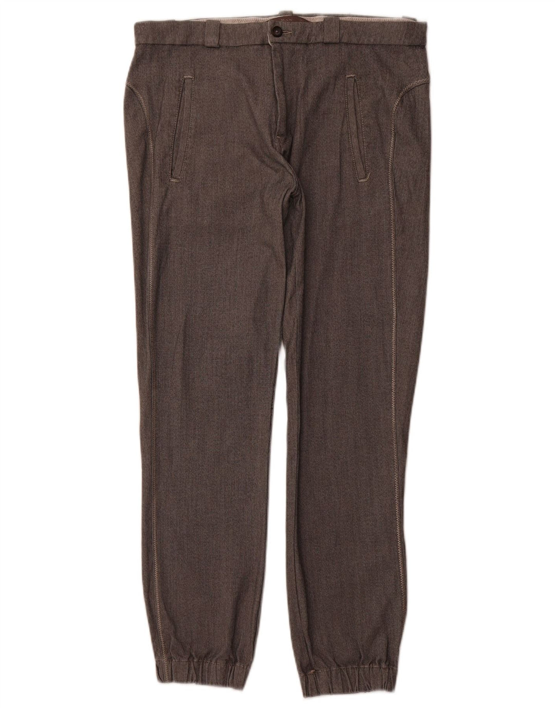 ZARA Pantalon chino de jogging pour homme EU 40 Medium W31 L28 Gris Polyester