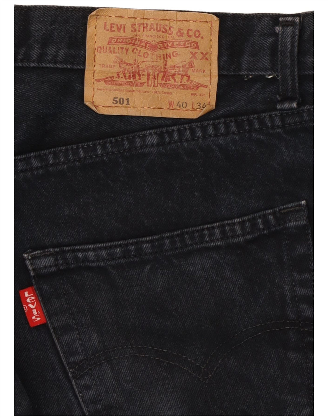 Levi's Jean Droit 501 Homme W40 L26 Noir Coton
