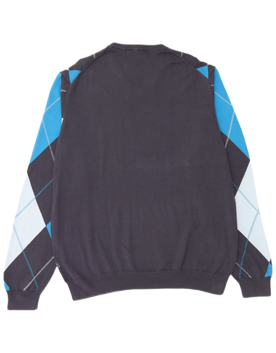 LYLE & SCOTT Pull col V pour homme 2XL Bleu marine Argyle/Diamant