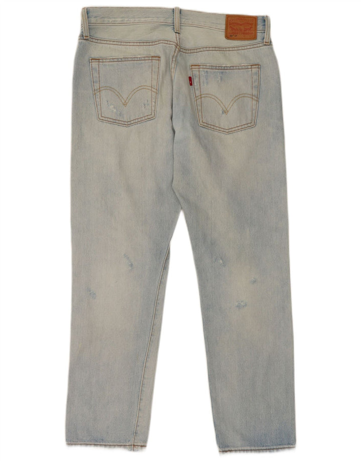 Levi's Jean Droit 501 Vieilli Homme W27 L27 Bleu Coton