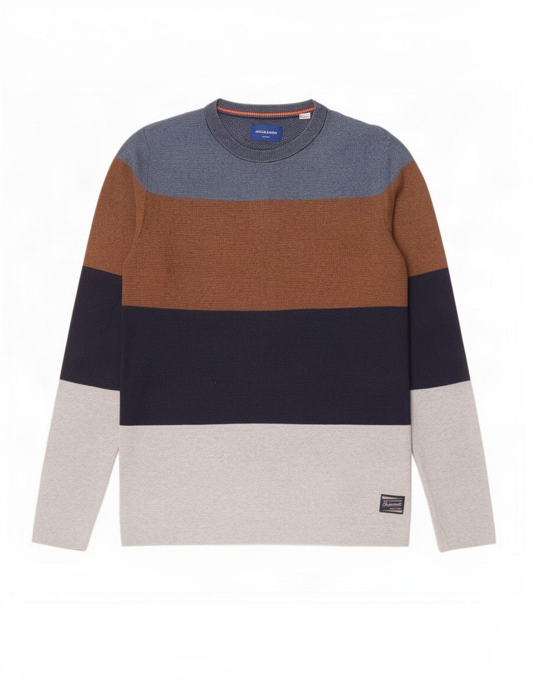 Jack & Jones Pull Col Ras-du-Cou Homme Multicolore Colorblock Moyen