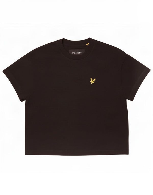 Lyle & Scott T-shirt court pour femme UK 6 XS Coton noir
