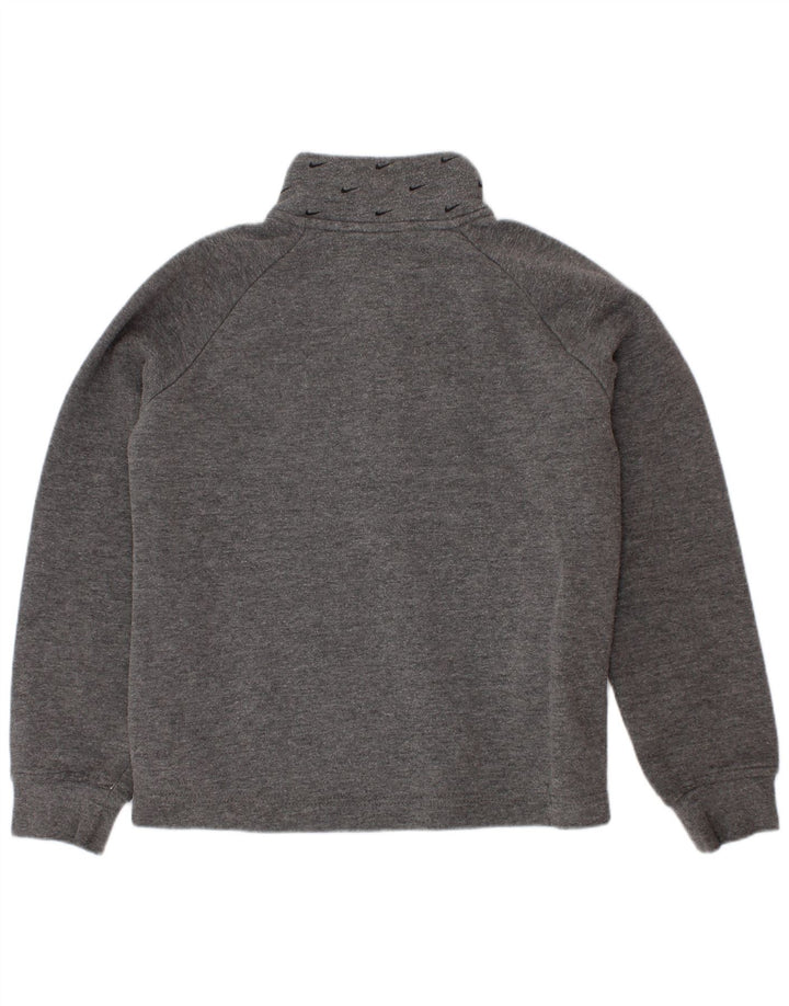 Nike Garçon Graphic Zip Neck Sweatshirt Jumper 5-6 ans Gris Moyen Coton