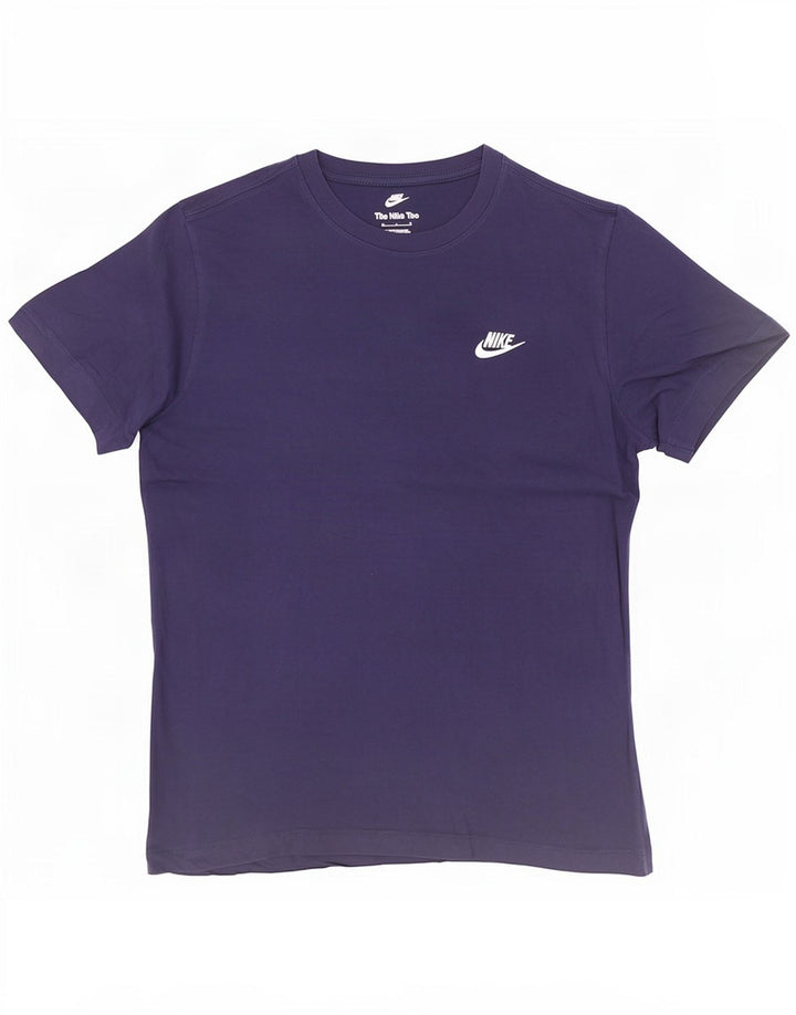 Nike T-Shirt Homme Bleu Marine Moyen Coton