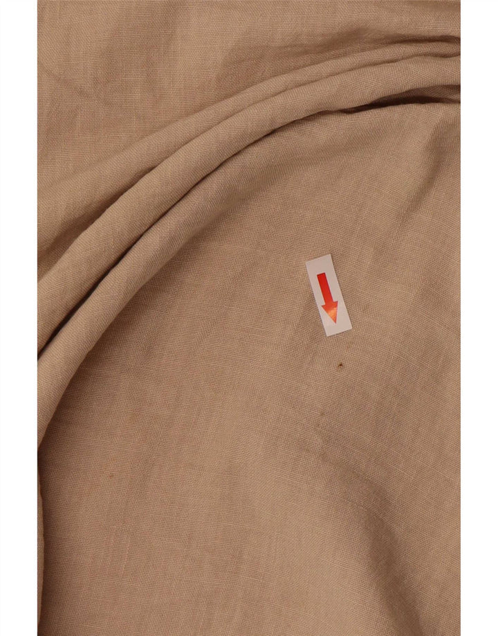 Zara Robe trapèze sans manches pour femme UK 12 Beige moyen